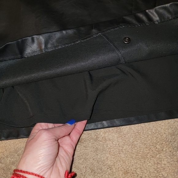 INC black faux leather mini skirt with sleek metallic buttons, size small, NWOT - Picture 5 of 7